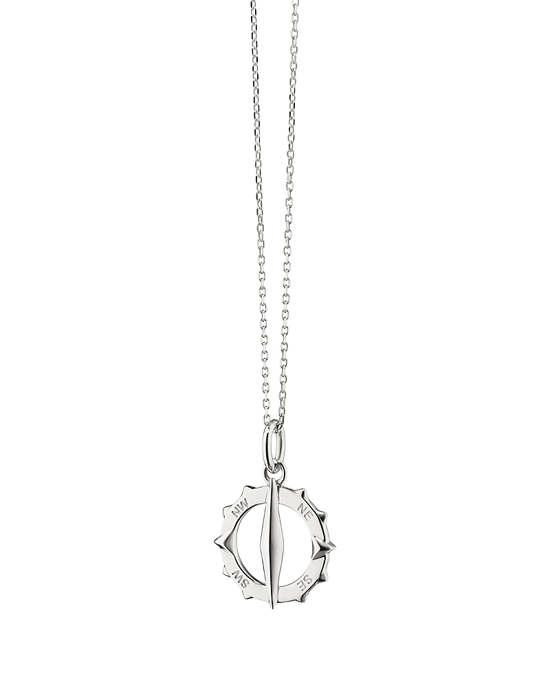 Monica Rich Kosann Sterling Silver Small Points North Necklace, 18 · OS