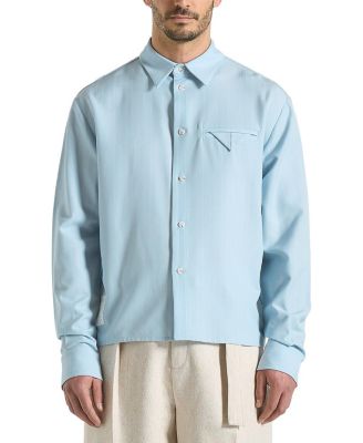 Arlo Pinstripe Cropped Long Sleeve Shirt