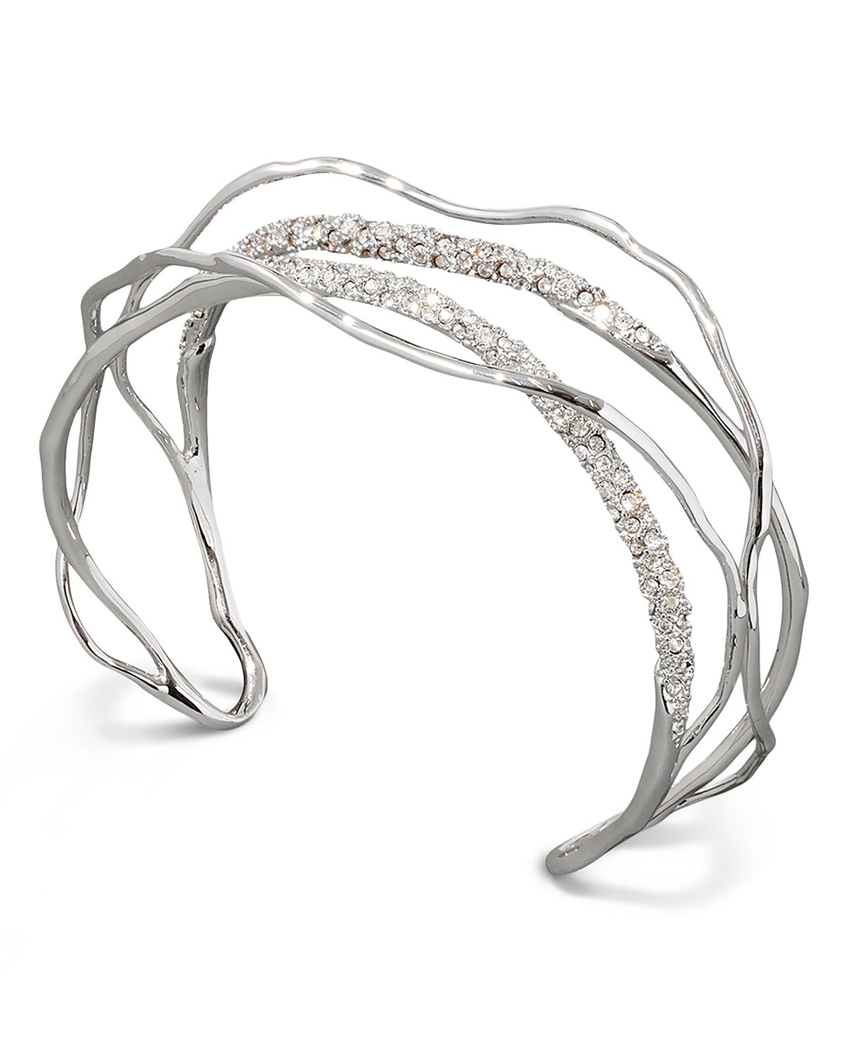 Alexis Bittar Solanales Crystal Multi Row Cuff Bracelet