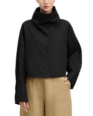 Aiden Cotton Poplin Button Front Shirt