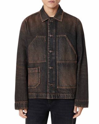 Mukesh Cotton Blend Washed Denim Pocket Jacket