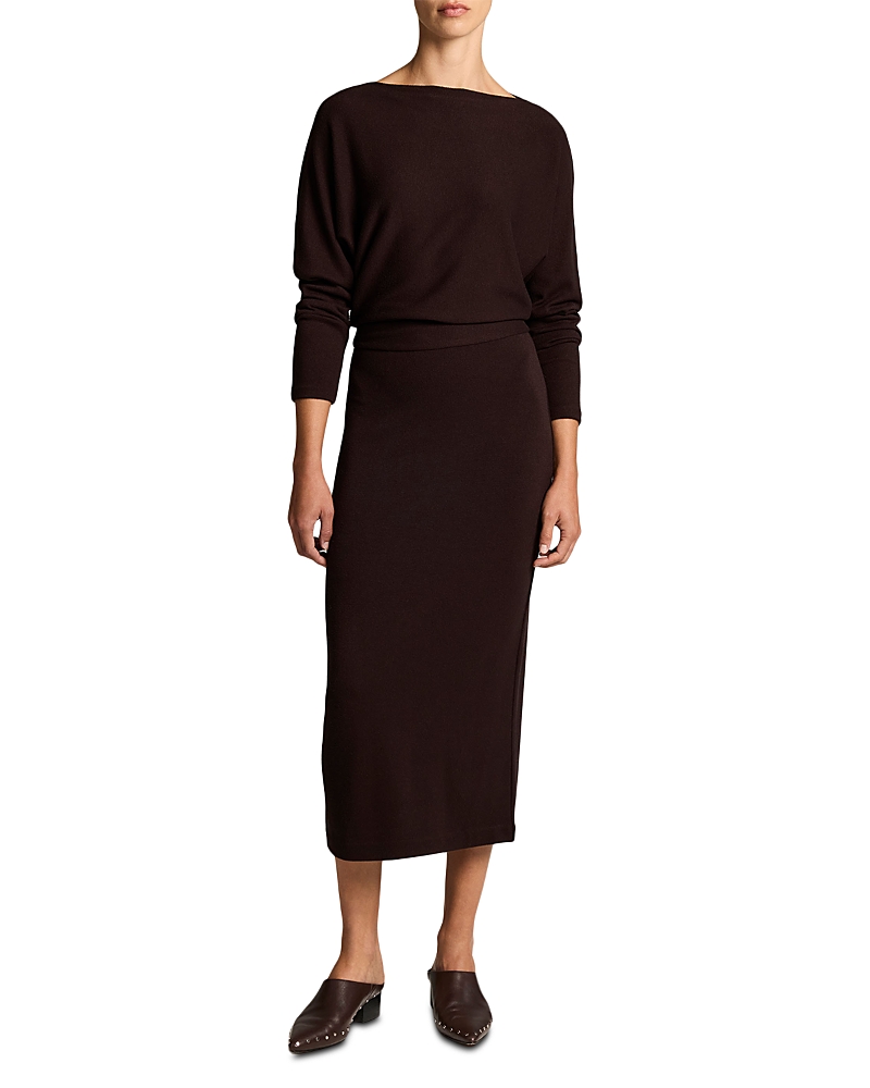 Vince Cozy Off Shoulder Midi Dress
