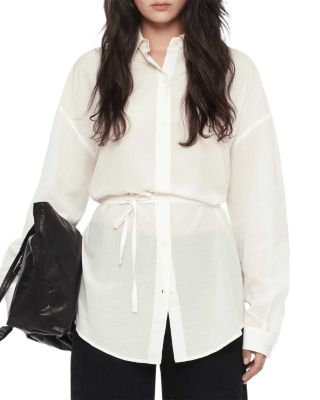 Ilana Cotton & Silk Tie Waist Shirt