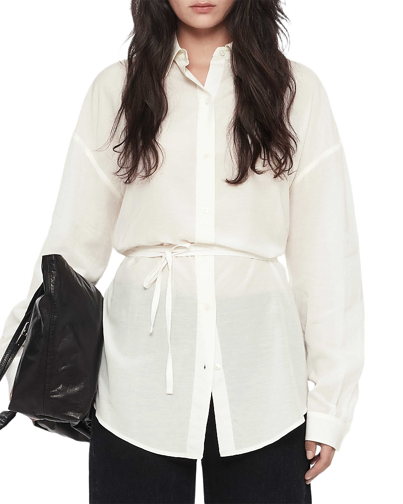 Allsaints Ilana Cotton & Silk Tie Waist Shirt