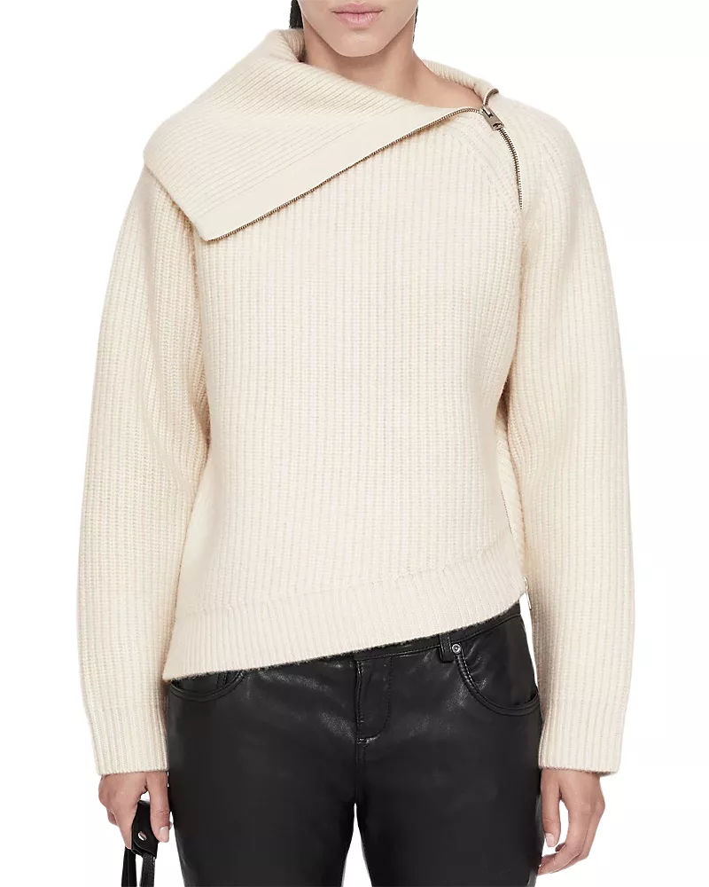 Allsaints Cleo Wool Funnel Neck Sweater