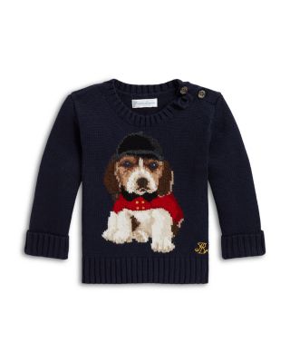 Boys' Dog Intarsia Crewneck Sweater - Baby