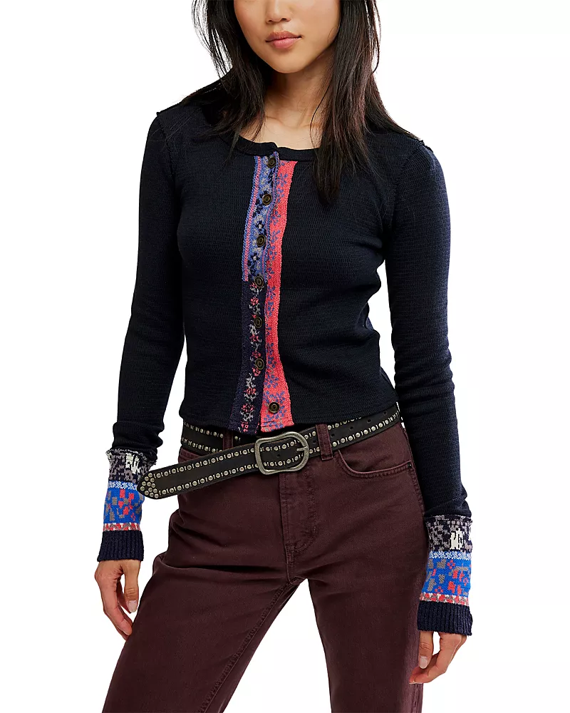 Free People Noa Stretch Cotton Cardigan