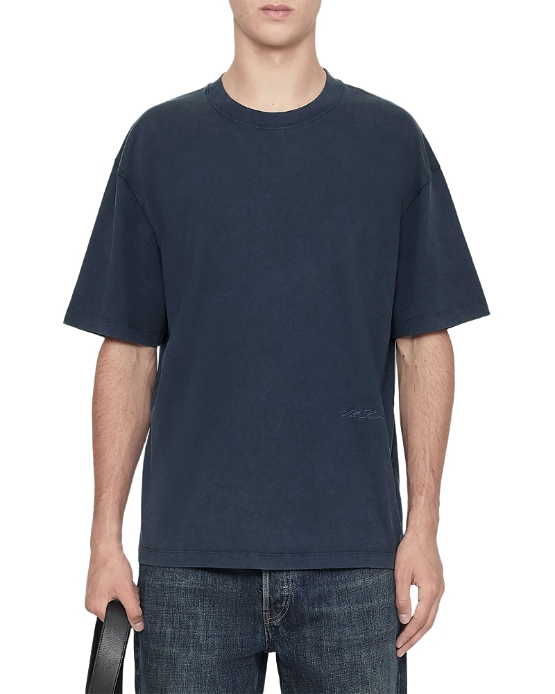 Allsaints Maddox Cotton Plain Jersey Crewneck T-Shirt