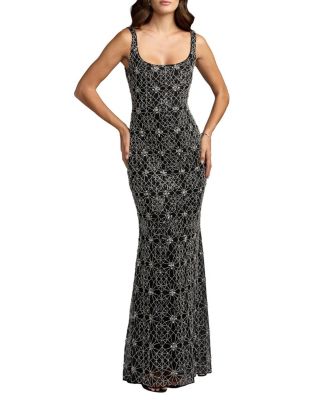 Sleeveless Embellished Column Gown