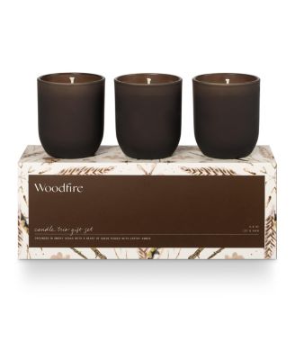  Candle Trio Gift Set, Woodfire, 4.8 oz.