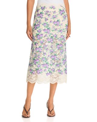 Jupe Embroidered Lace Skirt