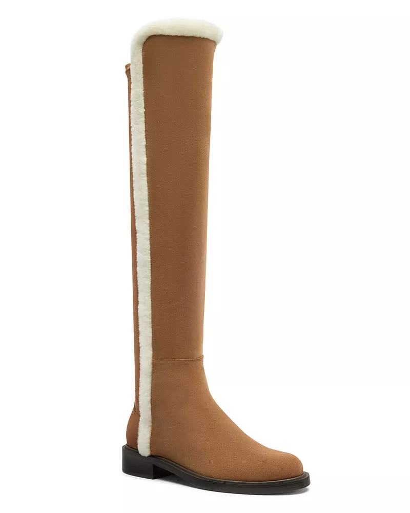 Stuart Weitzman Women's 5050 Cozy Gisele Shearling Trimmed Boots