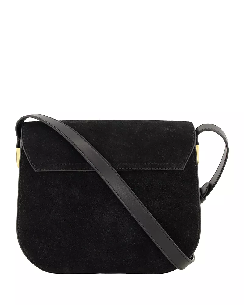 Vince Eris Saddle Leather & Suede Crossbody