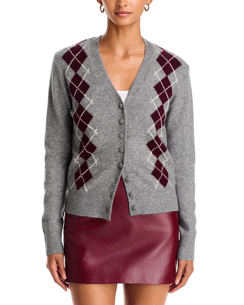 Wayf Elizabeth Argyle Cardigan Sweater