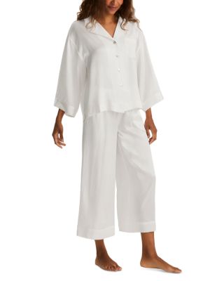 Olivia Silk Shirt & Wide Leg Pants Pajama Set