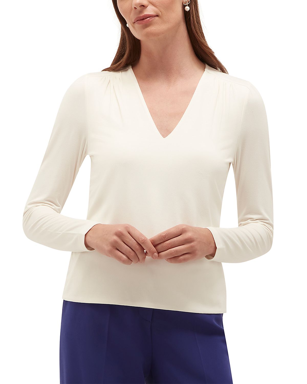 Hobbs London Hannah Shirred Shoulder Top