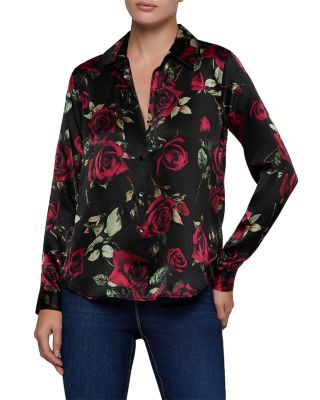 Tyler Silk Printed Long Sleeve Blouse