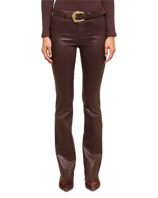 Ruth Coated High Rise Straight Jeans in Dark Java