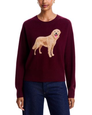 100% Cashmere Golden Retriever Crewneck Sweater - Exclusive