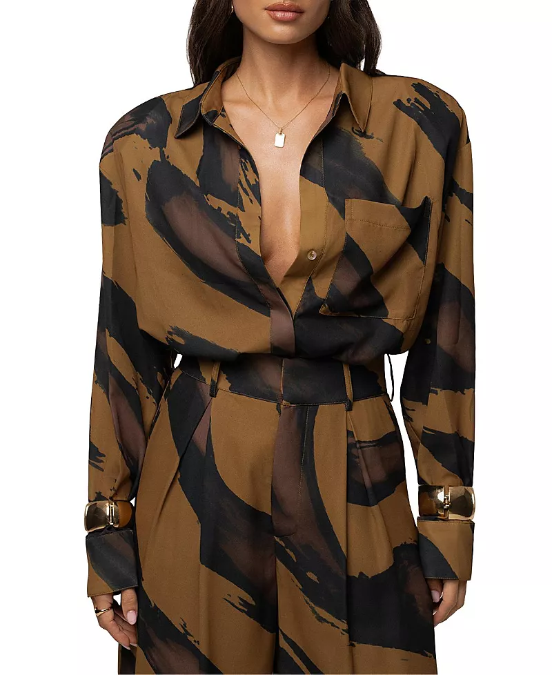 Jluxlabel Fierce Form Button-Down Shirt