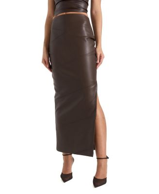 Daisy Leather Midaxi Skirt