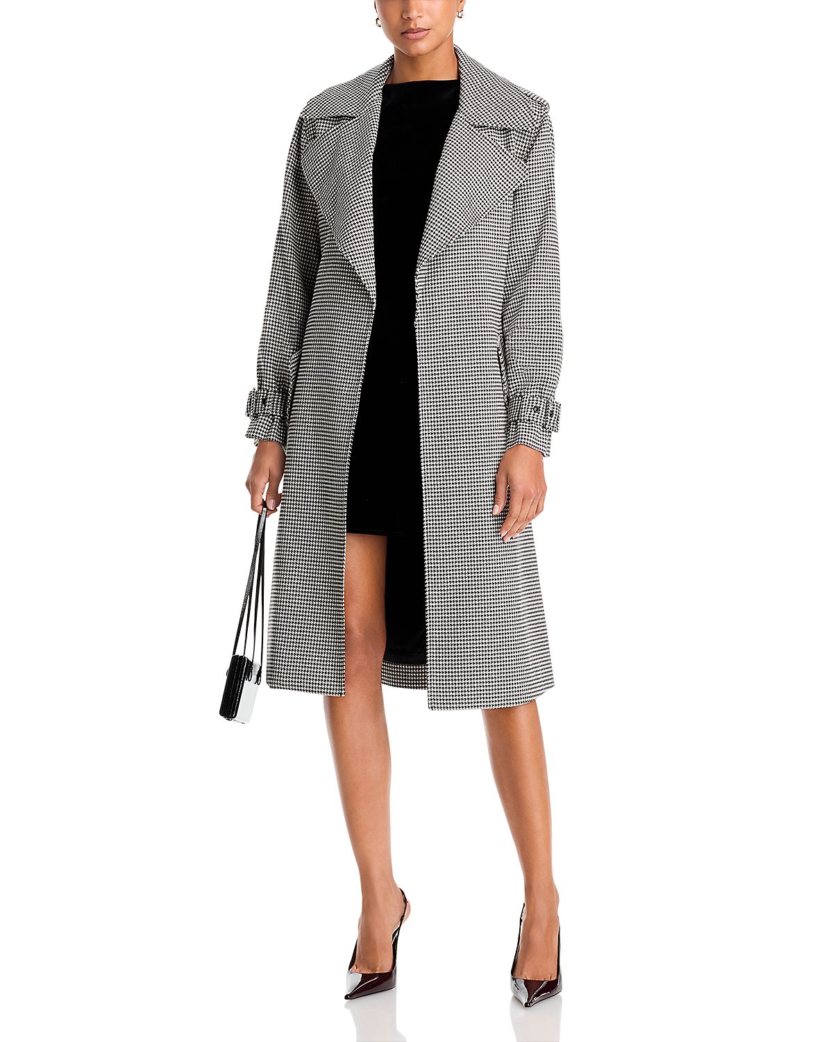 Alice and Olivia Nevada Tie Front Trench Coat