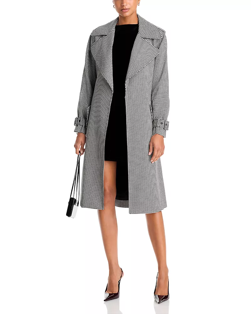Alice and Olivia Nevada Tie Front Trench Coat