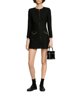 Axelle Tweed Chain Trim Mini Dress - thumbnail 2