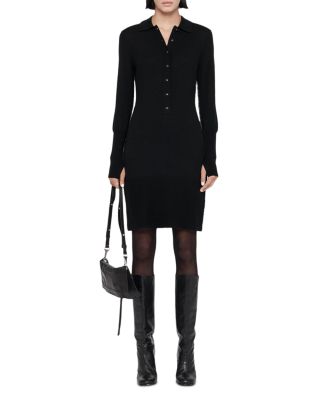 Allsaints Coyte Wool Button Front Dress