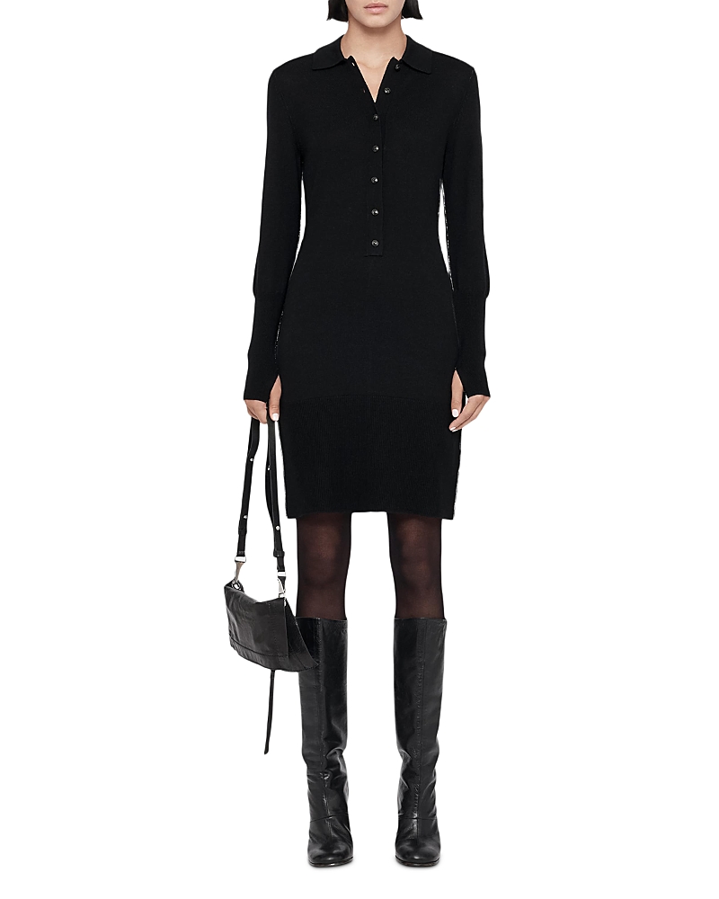 Allsaints Coyte Wool Button Front Dress