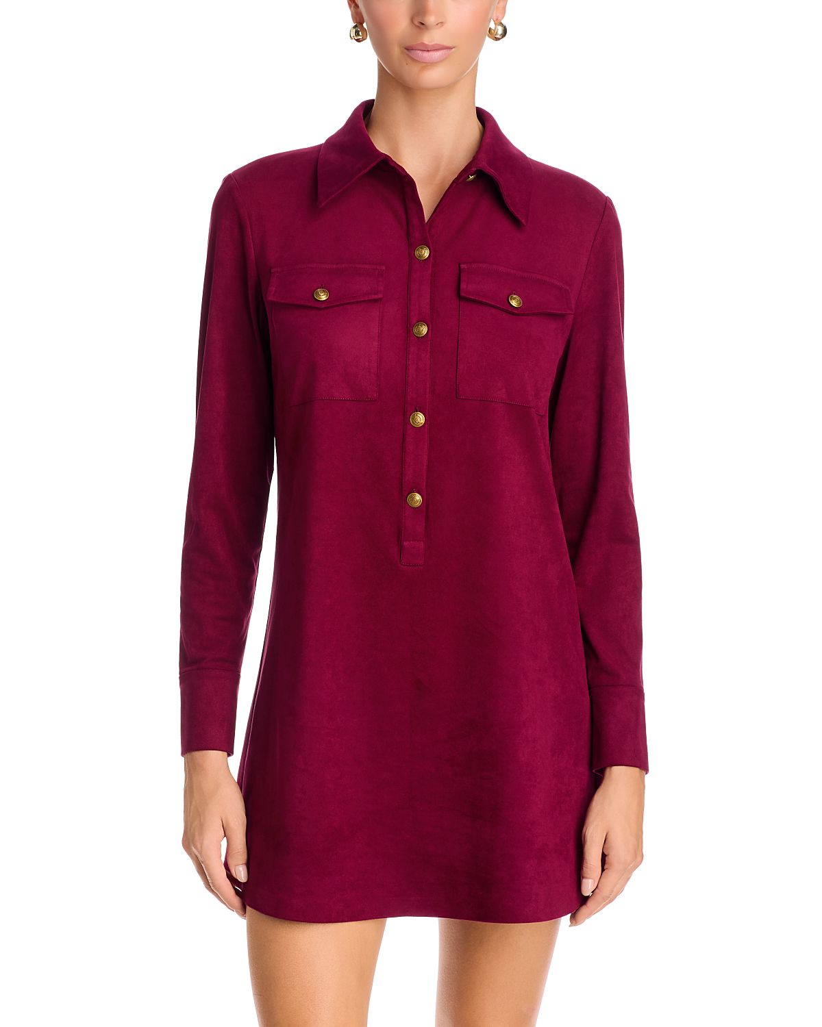 Ramy Brook Maria Collared Button Front Shirt Dress