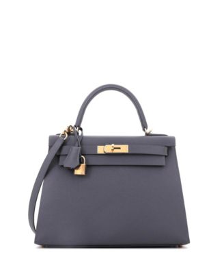 Kelly 28 Permabrass Epsom Leather Shoulder Bag