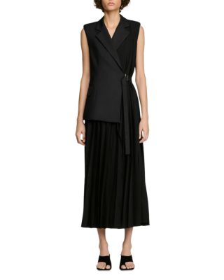 Sandro Eleonore Tailored Wrap Maxi Dress