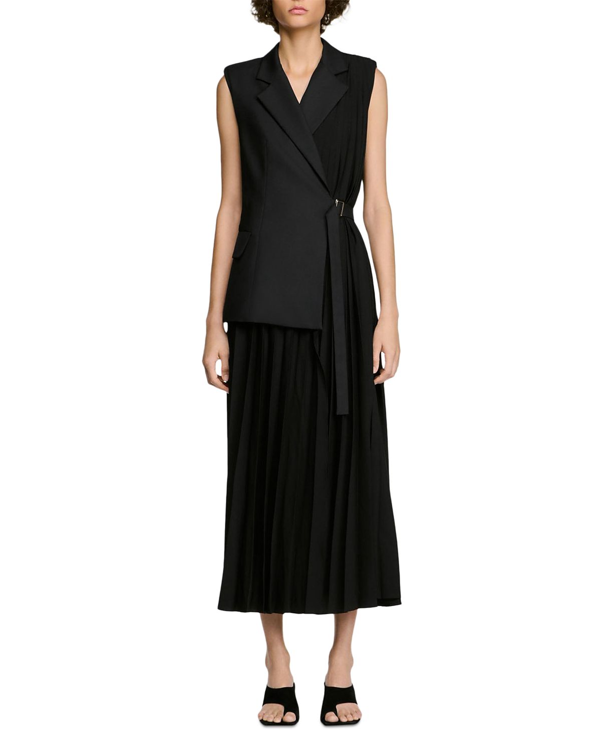 Sandro Eleonore Tailored Wrap Maxi Dress