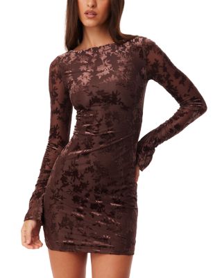 Velera High Boat Neck Mini Dress