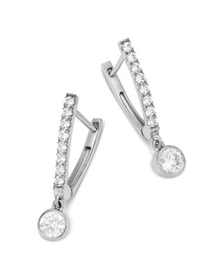Bloomingdale's Fine Collection Diamond Solitaire Drop Earrings in 14K White Gold, 0.50 tcw