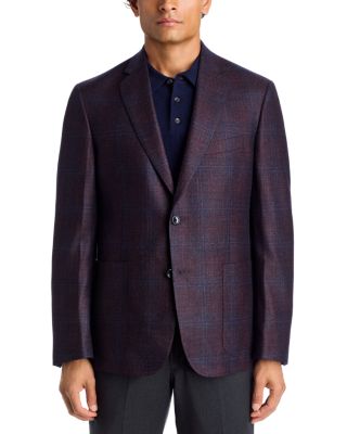Loro Piana Fabric Wool, Silk & Cashmere Plaid Unstructured Regular Fit Sport Coat - Exclusive