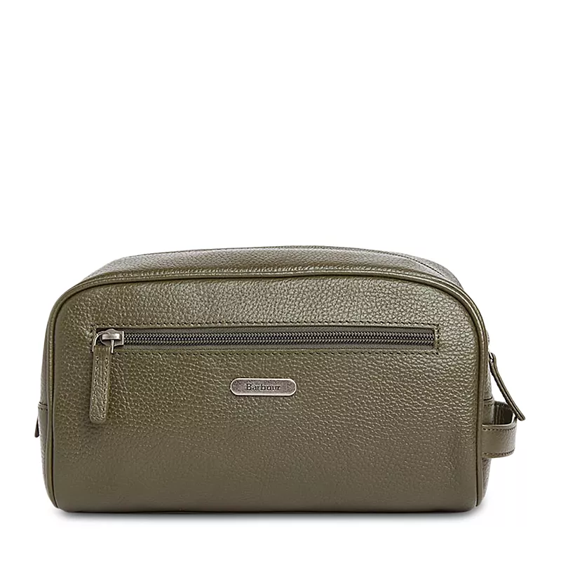 Barbour Brunton Leather Washbag