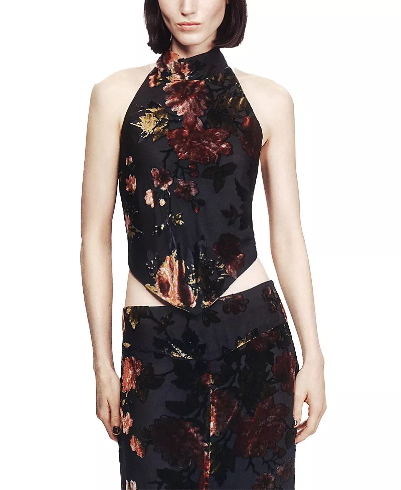 Anna Sui Folia Devore Halter Top