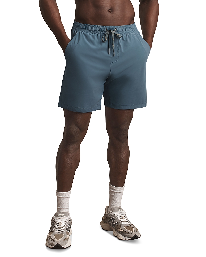 Rhone Pursuit 7 Drawstring Shorts In Blue