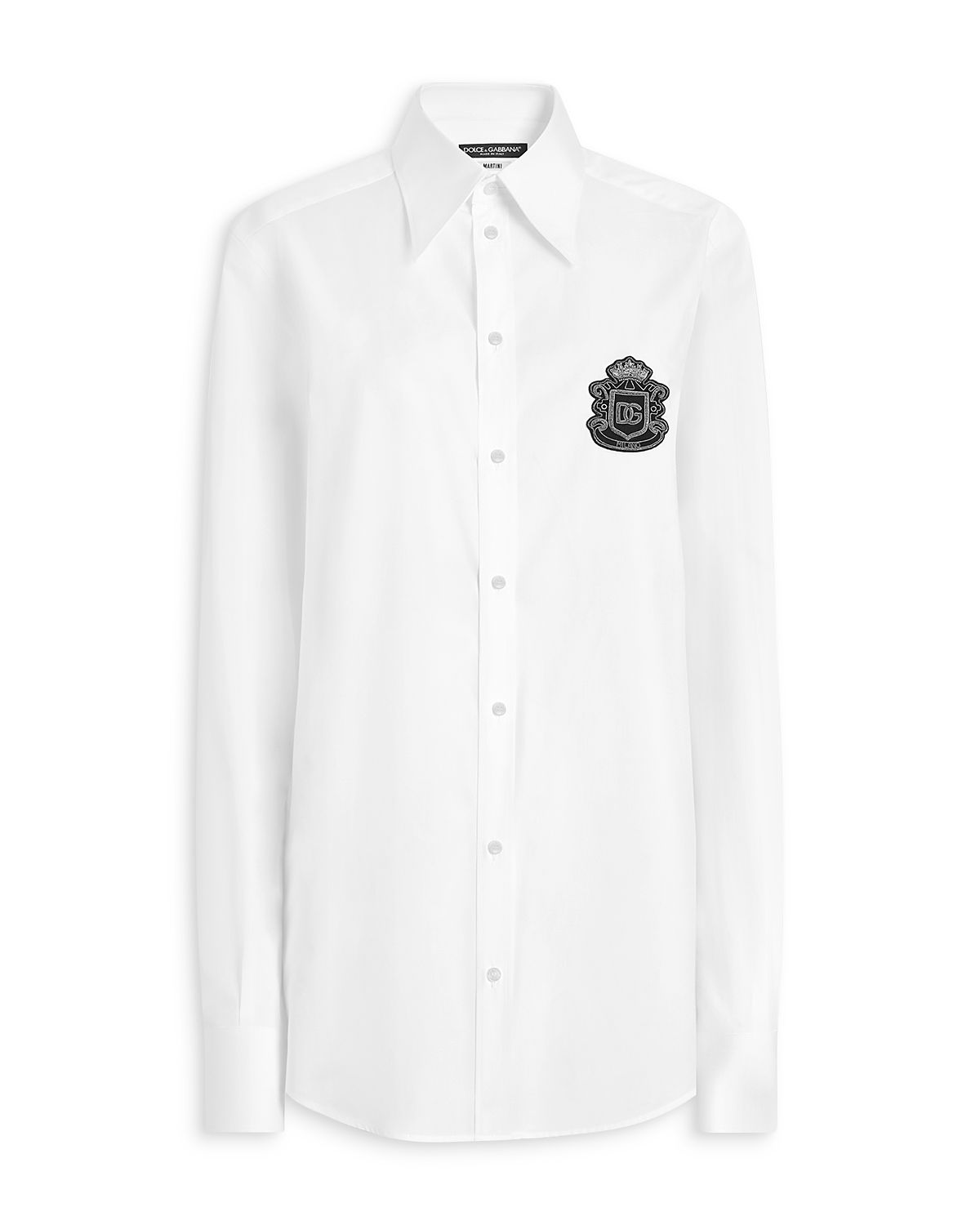 Dolce & Gabbana Heraldic Patch Cotton Shirt