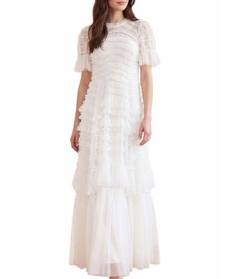 Valentine Ruffle Maxi Gown