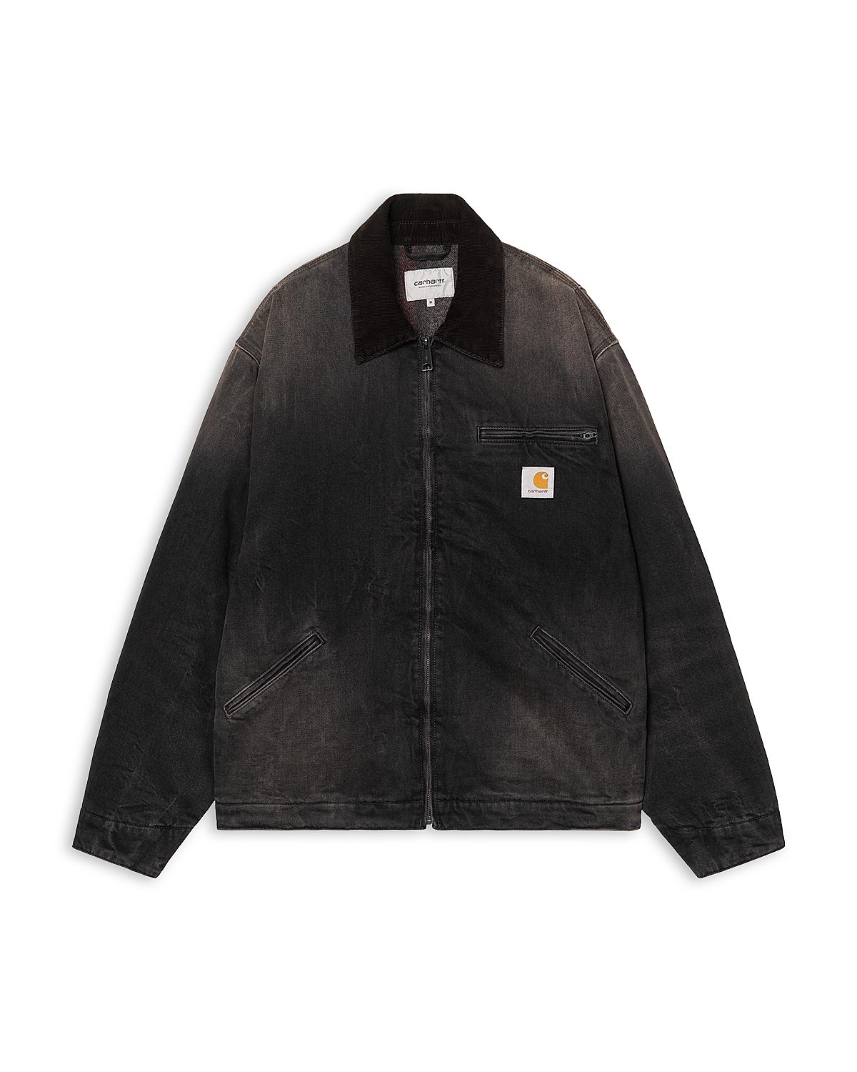 Carhartt Wip Detroit Cotton Black Tobacco Logo Jacket