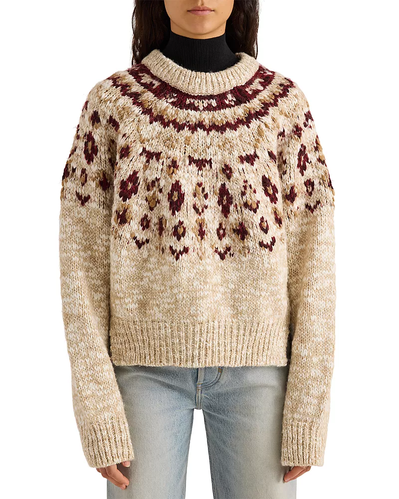 Proenza Schouler White Label Lizzie Crewneck Fair Isle Sweater