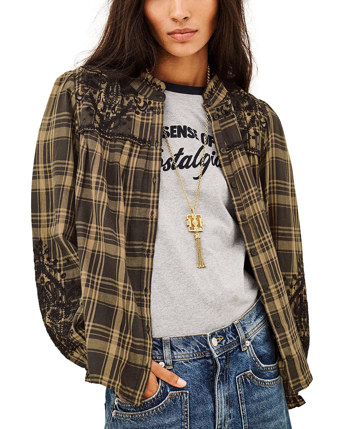 ba & sh Kaela Embroidered Blouse