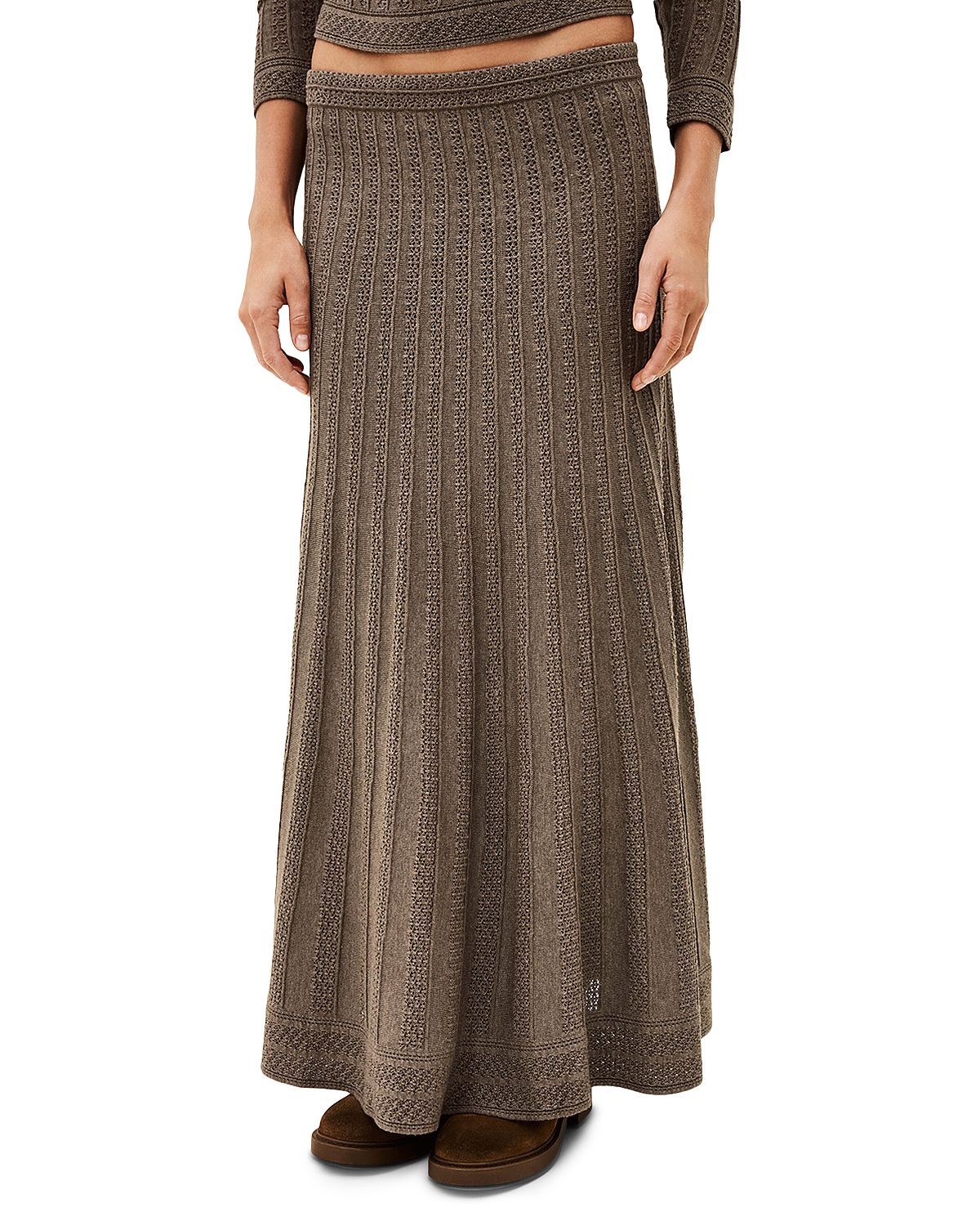 ba & sh Doha Stitched Sweater Skirt