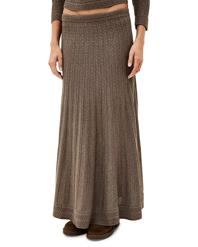 ba & sh Doha Stitched Sweater Skirt