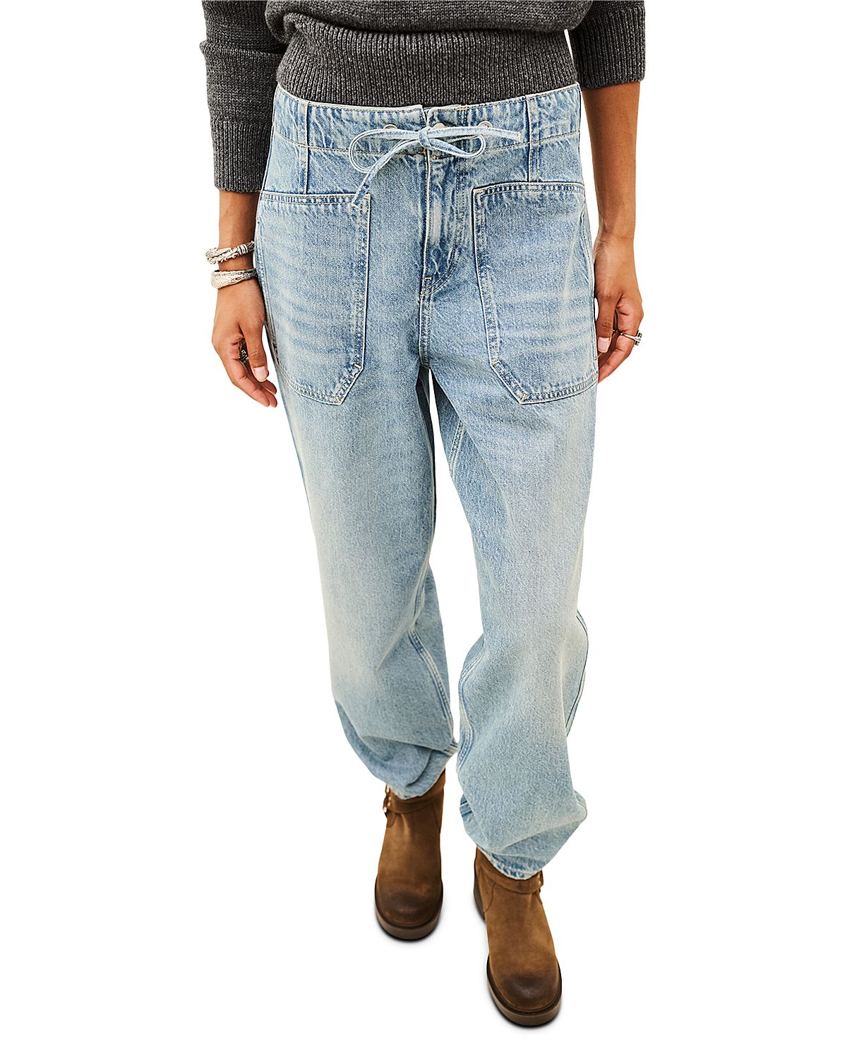 ba & sh Icocy Mid Rise Straight Jeans
