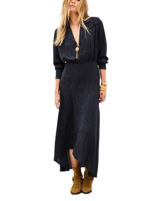 ba & sh Helia Asymmetric Jacquard Knit Dress