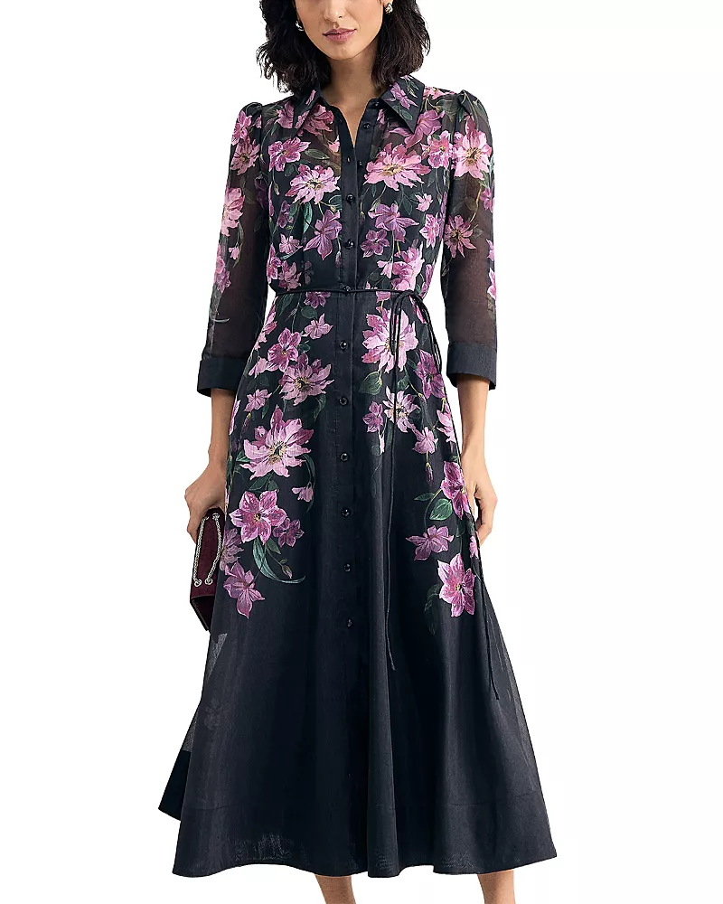 Phase Eight Anabelle Printed Midi Shirt Dress